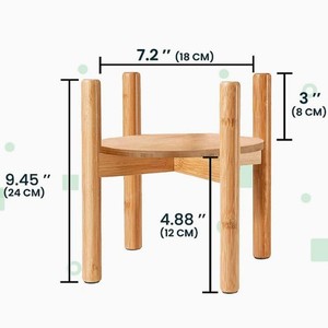 Bamboo <b>Bottle</b> <b>Rack</b> Round Standing Type 1 Tier Kitchen <b>Storage</b> Holder Beverage Organizer - Product Image 4