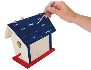 Jouet d'extérieur personnalisé le plus vendu Bungalow en bois DIY Kid Art Craft Birdhouse Kit - Product Image 4