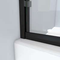 Porte de douche coulissante élégante en alliage d'aluminium chromé Baide, étanche, pour verre transparent de 6 à 10 mm, taille personnalisée moderne, OEM/ODM, hôtel