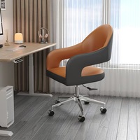 Chaise de bureau exécutive ergonomique moderne en cuir, hauteur réglable, siège pivotant, design imperméable, structure métallique - Commerciale