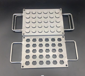 Формы для прессования косметики из железа, инструмент для прессования теней для век, форма для прессования пудры для теней для век своими руками с 30 ячейками - Product Image 4