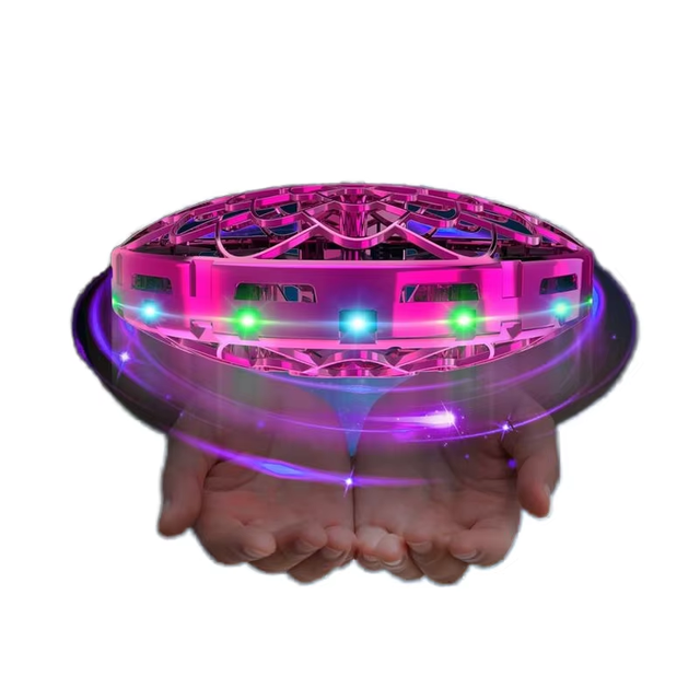 Intelligent UFO Sensing Flying Orb Ball Toys Induction Obstacle Avoidance Hand Controlled Glowing Flying Toy for Children