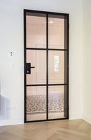 Porte en acier de style français de luxe pour cloison de bureau, marché américain