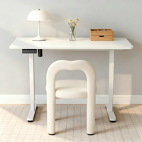 PRORIALS Bureau de maquillage ergonomique en métal durable, style minimaliste, réglable en hauteur avec un seul moteur électrique, facile à assembler