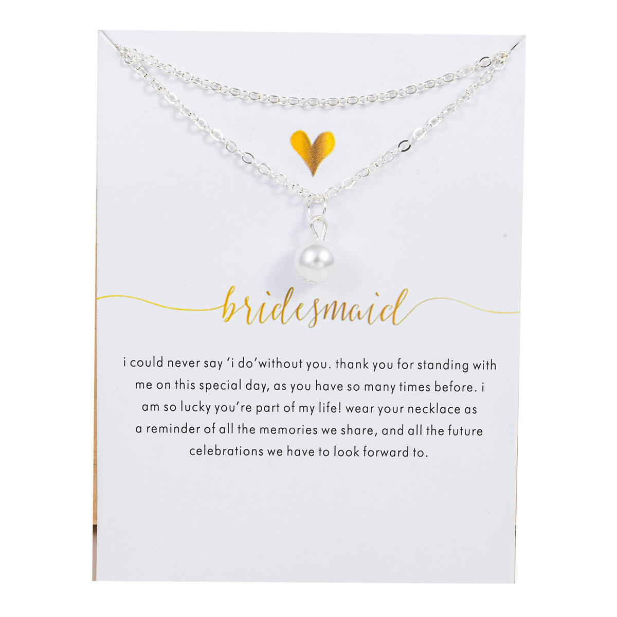 สร้อยคอเงินพร้อมการ์ดสีขาว