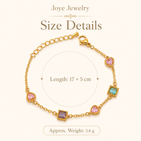 Bracelet tendance en acier inoxydable pour femme, plaqué or 18 carats PVD, avec zircon, style quotidien, bijoux à la mode
