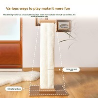 Nouvelle Tendance 2026 : Griffoir pour Chat en Bois et Sisal, Design Colonne Romaine Classique de Luxe, Structure d'Escalade Durable pour Intérieur