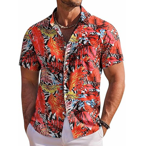 Camisa <span class=keywords><strong>Hawaiana</strong></span> Casual de Verano para Hombre, Manga Corta, Poliéster, Estampado Digital 3D Floral, Lavable a Máquina - Product Image 2