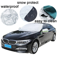 Housse de protection contre les intempéries en tissu Oxford pour pare-brise avant de voiture Housse de protection contre la pluie et la neige Housse de protection contre les UV pour la neige