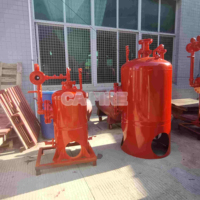 Système de proportionnement de mousse pour lutte contre l'incendie avec réservoir vertical en acier au carbone et cuve à mousse, rouge, équipement de protection incendie fixe