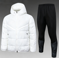 Veste de football d'hiver en duvet, survêtement pour hommes, tenue d'entraînement de football, logo personnalisé, vêtements de sport décontractés pour tous les jours, directement de l'usine
