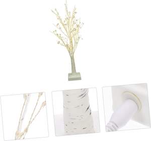Tabletop Birch <b>Tree</b> With 24 <b>Led</b> <b>Lights</b> Warm White <b>LED</b> Artificial Branch <b>Tree</b> for Home Party Festival Wedding Decor - Product Image 6