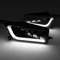 Phare LED noir YongJin avec Angel Eye pour Polaris General /1000 RZR XP 1000/RZR 900 pour Rzr 1000
