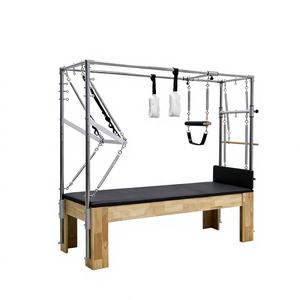 Table de Pilates Cadillac SAERDE en bois de chêne et caoutchouc durable, avec pieds amovibles, pour toutes les saisons - Product Image 1