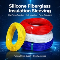 Gaine isolante en fibre de verre silicone JZ2751-T, manchon tressé haute température, tube de protection de câble ignifuge 1,5-7KV Classe H
