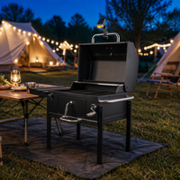 Lampe de barbecue au charbon de bois rechargeable COB LED IP65 étanche à rotation 360° avec chargement Type-C pour usage extérieur
