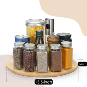 Dụng Cụ Sắp Xếp <span class=keywords><strong>Susan</strong></span> Lười Bằng Gỗ Tre Giá Đỡ Bàn Xoay Chống Trượt Cho Bàn Bàn Xoay Bàn Xoay Bằng Gỗ Lười - Product Image 2