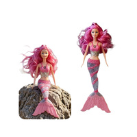 Poupée en plastique de princesse sirène gothique transfrontalière pour enfants, célèbre sur internet, faite à la main, avec son et lumière, cadeau d'anniversaire, jouet