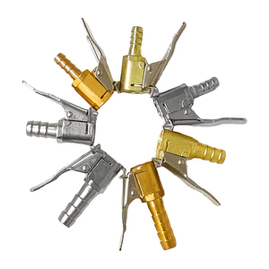 Adaptateur de valve de gonflage de pneu en laiton anti-fuite à clipser avec raccord de tuyau 6mm/8mm pour manomètre de gonflage de pneu et compresseur d'air - Product Image 3