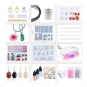 TOYSRUNNER Kit Créatif de Fabrication de Bijoux en Résine avec Résine Transparente Dure à Durcissement UV, Moules en Silicone, Fournitures Artistiques et Jouets - Product Image 6