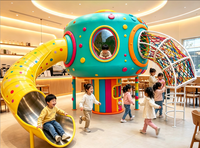 Jouets pour enfants en mousse à structure en acier sur mesure pour espaces commerciaux intérieurs et cafés