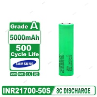 Sel Baterai Silinder Samsung 21700 NMC 3.7V 5000mAh Berdaya Tahan Tinggi Untuk Kendaraan Listrik Sehari-hari Dan Armada Pengiriman