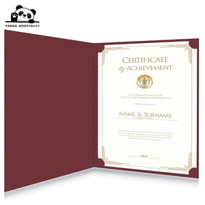 カスタム証明書用紙ホルダー 8.5x11インチ レターサイズ 卒業証書/賞状用 プレミアム金箔証明書ホルダー - Product Image 2