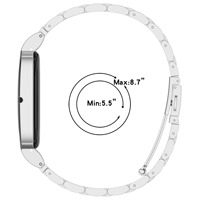 Bracelet de montre en acier inoxydable de luxe à triple perles pour Google Fitbit Air, bracelet de montre pour Fitbit Air 2026