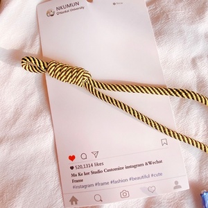 Handmade Cute DIY Braided Rope Phone Strap Keychain Pendant Wholesale <b>Polyester</b> Knot Paracord <b>Lanyard</b> Phone Strap - Product Image 5