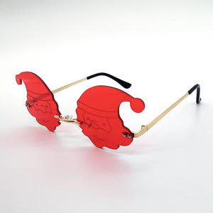 2024 Logo personnalisé <span class=keywords><strong>nouvelle</strong></span> conception de fête de vacances mode femmes lunettes de soleil sans monture mode lunettes de soleil à bas <span class=keywords><strong>prix</strong></span> - Product Image 1