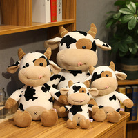 Jouet en peluche vache en coton doux de 30cm, poupée en peluche super douce pour enfants, technique de lavage, remplissage en coton PP, soulagement du stress