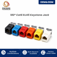 Module Keystone RJ45 coloré sans outil IDC, 6 couleurs, pour plaque murale et panneau de brassage