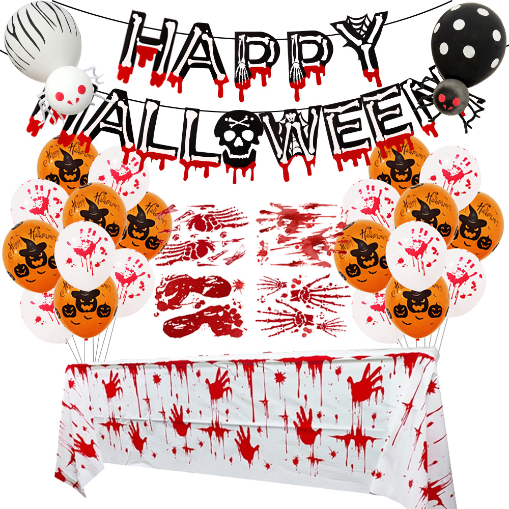 Новый стиль, набор украшений для Хэллоуина, воздушный шар для вечеринки, алюминиевая пленка, латексный Комбинированный воздушный шар для Хэллоуина