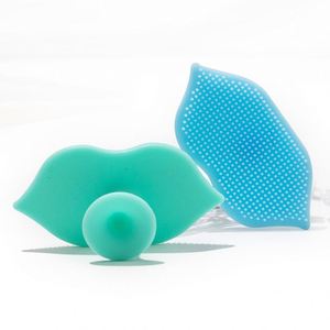 Reusable Portable Cute Lip Shaped <b>Silicone</b> Facial Cleansing Brush Soft Flexible Scrubber <b>Tool</b> - Product Image 4