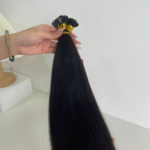 Extensiones de Cabello Humano Liso Yaki con Punta Plana, Cabello Virgen Vietnamita Pre-Adherido con Queratina, Extensiones de Cabello con Punta K - Product Image 2