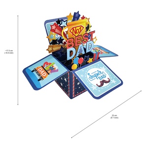 Tarjeta de Felicitación 3D Plegable con Diseño de Caja de Herramientas y Sobres para el Día del Padre, Tarjeta de Acción de Gracias para Papá - Product Image 3