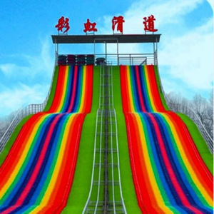 Rainbow <b>Slide</b> Outdoor Plastic <b>Large</b> Amusement Equipment For Theme Park - Product Image 1