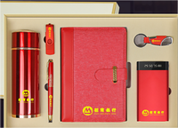 Nouvelle Tendance Haut de Gamme – Coffret Cadeau de Papeterie d'Affaires de Luxe en Cuir PU, Stylo Gadget Électronique Promotionnel 6-en-1 de la Marque MIDU