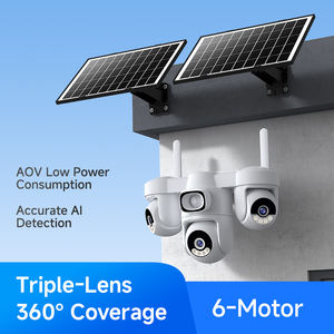 Caméra solaire 4G AOV Recording 12MP Triple objectif PTZ 12000mAh Super batterie Vision nocturne couleur Audio bidirectionnel Application O Kam pour la cour - Product Image 2