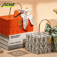 Boîte Cadeau Portable en Gros avec Logo Personnalisé Rouge Vert Orange, à Rabat Carré Gaufré, pour Bonbons, Fleurs, Cosmétiques, Parfums
