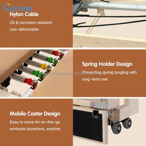 Alat Pilates Reformer Lipat, Peralatan Latihan Tubuh Seimbang, Mesin Latihan Inti untuk Penggunaan di Rumah dan Studio - Product Image 5