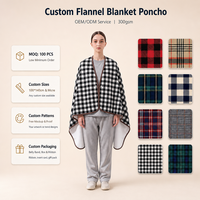 Poncho-couverture classique en flanelle à carreaux Buffalo pour femme, cape boutonnée moelleuse et chaude pour l'hiver, idéale pour la maison et le bureau