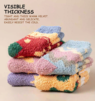 Chaussettes de Noël personnalisées antidérapantes, chaudes, en peluche épaisse pour l'hiver, chaussettes de mollet, chaussettes d'intérieur