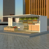 Maison conteneur préfabriquée de 10, 20, 30 ou 40 pieds pour glacier/boutique/fast-food/cuisine extérieure/restaurant conteneur/bar conteneur
