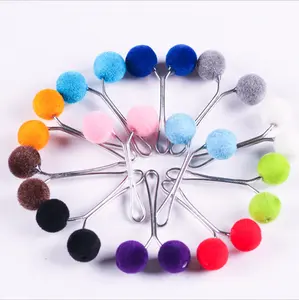 Modieuze Moslim Vrouwen Zijden Sjaal Clip, Headpin Accessoires Creatieve Pluche Bal Clip Mode Pin