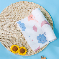 Chapeau et bavette en mousseline pour bébé, ensemble pour unisexe, garçons et filles, doux avec motif de dessin animé