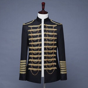 Costume de Prince Steampunk pour Homme avec Chaînes à Pompons, Veste de Halloween, Blazer de <span class=keywords><strong>Chanteur</strong></span> Rock, Stars Pop, Tenue Royale de Nobile - Product Image 2