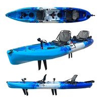 Kayak de tourisme familial stable à cockpit ouvert pour sports nautiques 2024, canoë, bateau, kayak tandem pour 2 personnes