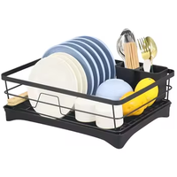 Égouttoir à vaisselle simple en fer forgé de style japonais, support de rangement de cuisine en acier au carbone pour séchage de bols