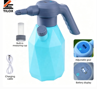 Pulvérisateur d'angle rechargeable TILOX 2L en ABS avec contrôle de débit réglable et tuyau de pulvérisation de 3m pour arrosage et désinfection du jardin